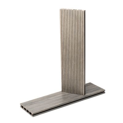 Террасная доска WoodVex Select Colorite цвет Серый дым 146х22 мм Фактура Текстура дерева и Рифление